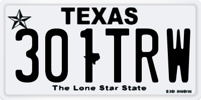 TX license plate 301TRW