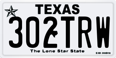 TX license plate 302TRW