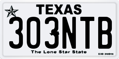 TX license plate 303NTB