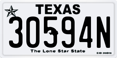 TX license plate 30594N