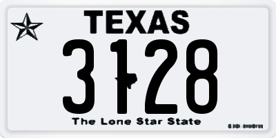 TX license plate 3128