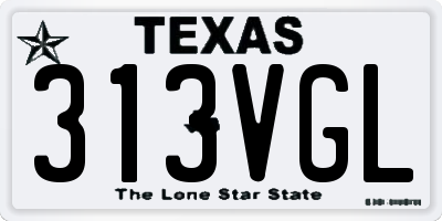 TX license plate 313VGL