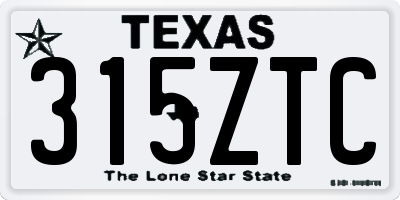 TX license plate 315ZTC