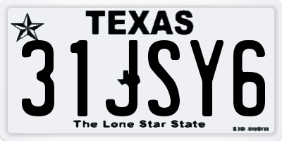 TX license plate 31JSY6