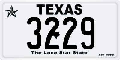 TX license plate 3229