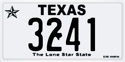 TX license plate 3241