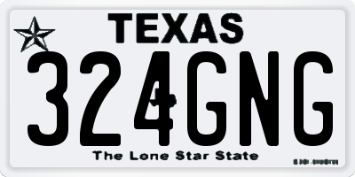 TX license plate 324GNG