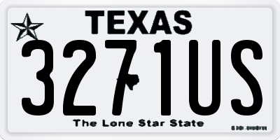 TX license plate 3271US