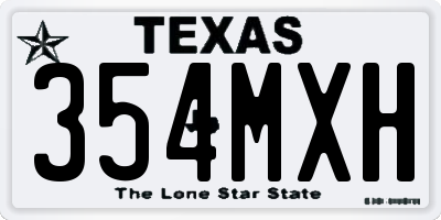 TX license plate 354MXH