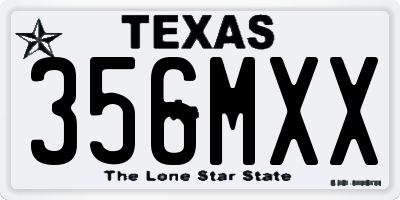 TX license plate 356MXX