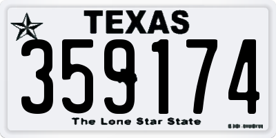 TX license plate 359174