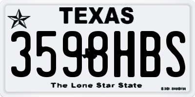 TX license plate 3598HBS