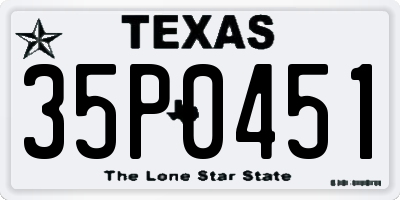 TX license plate 35P0451