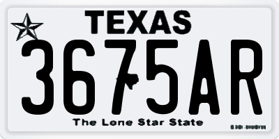 TX license plate 3675AR