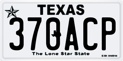 TX license plate 370ACP