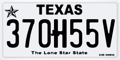 TX license plate 370H55V