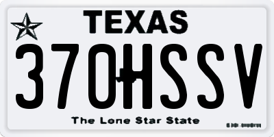 TX license plate 370HSSV