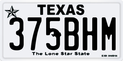 TX license plate 375BHM