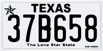 TX license plate 37B658