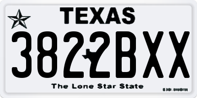 TX license plate 3822BXX