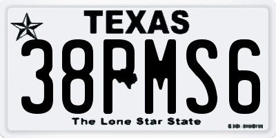 TX license plate 38PMS6