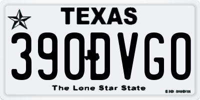 TX license plate 390DVGO