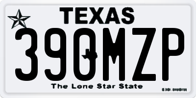 TX license plate 390MZP