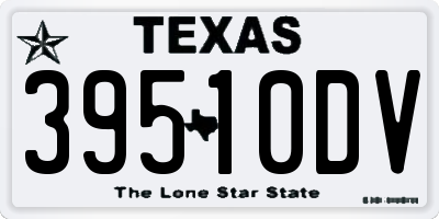 TX license plate 39510DV