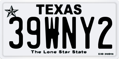 TX license plate 39WNY2