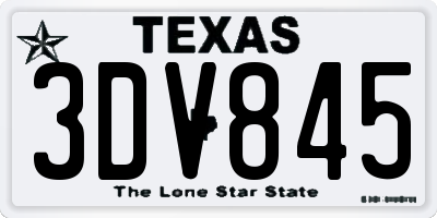 TX license plate 3DV845