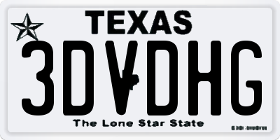 TX license plate 3DVDHG