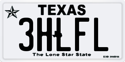 TX license plate 3HLFL