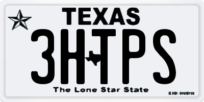 TX license plate 3HTPS