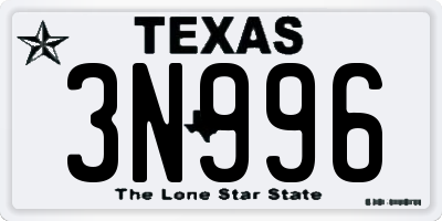 TX license plate 3N996