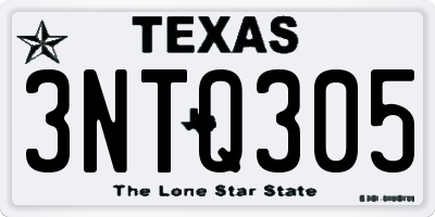 TX license plate 3NTQ305