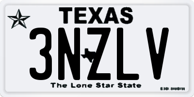 TX license plate 3NZLV