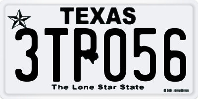 TX license plate 3TP056