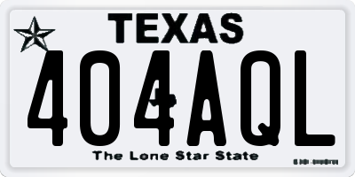 TX license plate 404AQL