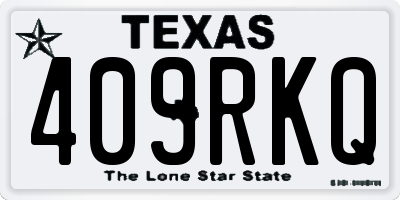 TX license plate 409RKQ