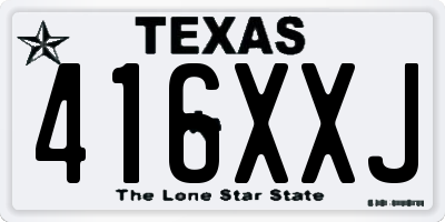 TX license plate 416XXJ