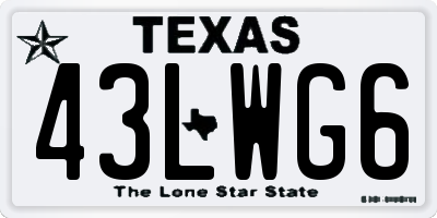 TX license plate 43LWG6