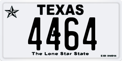 TX license plate 4464