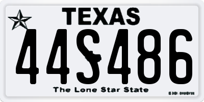 TX license plate 44S486