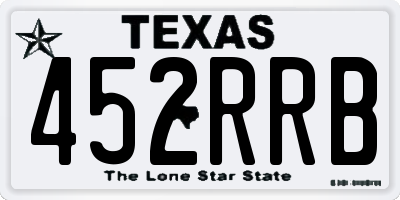 TX license plate 452RRB