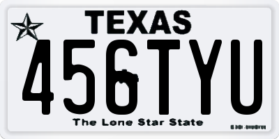 TX license plate 456TYU