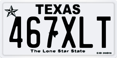 TX license plate 467XLT