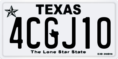 TX license plate 4CGJ10