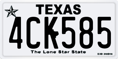 TX license plate 4CK585