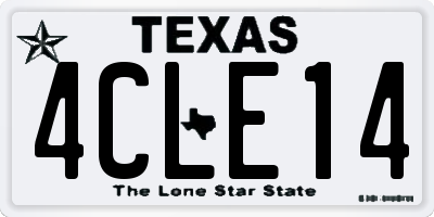 TX license plate 4CLE14