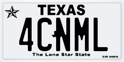 TX license plate 4CNML